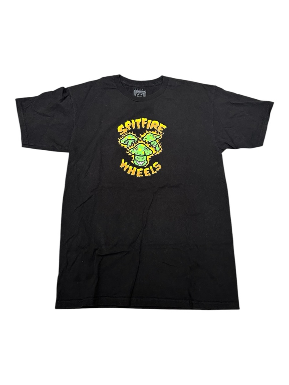 🔥🔥 Spitfire Wheels Toxic Shrooms Skateboard Black Streetwear T-Shirt Men Sz Lg